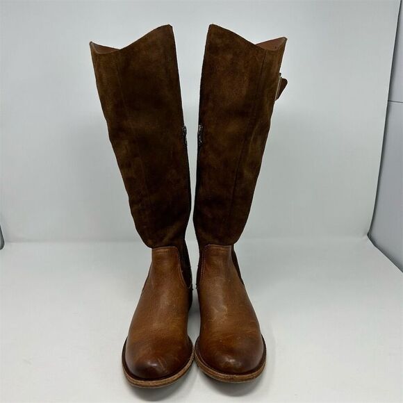 Kork-Ease Women's Brown Leather Tall Riding Boots Size 6 Knee High with Buckle - Picture 5 of 16